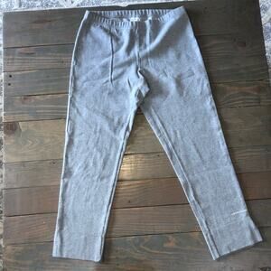 Abercrombie and Fitch Gym Issue gray knit cropped leggings women's size large
